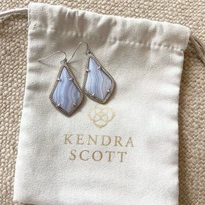 Kendra Scott Alex earrings in Blue Lace Agate